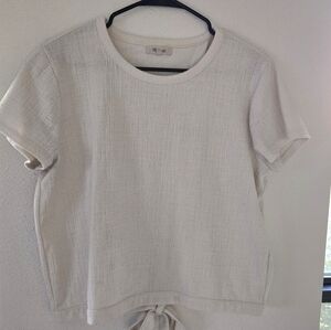 Madewell Cream Textured Top
